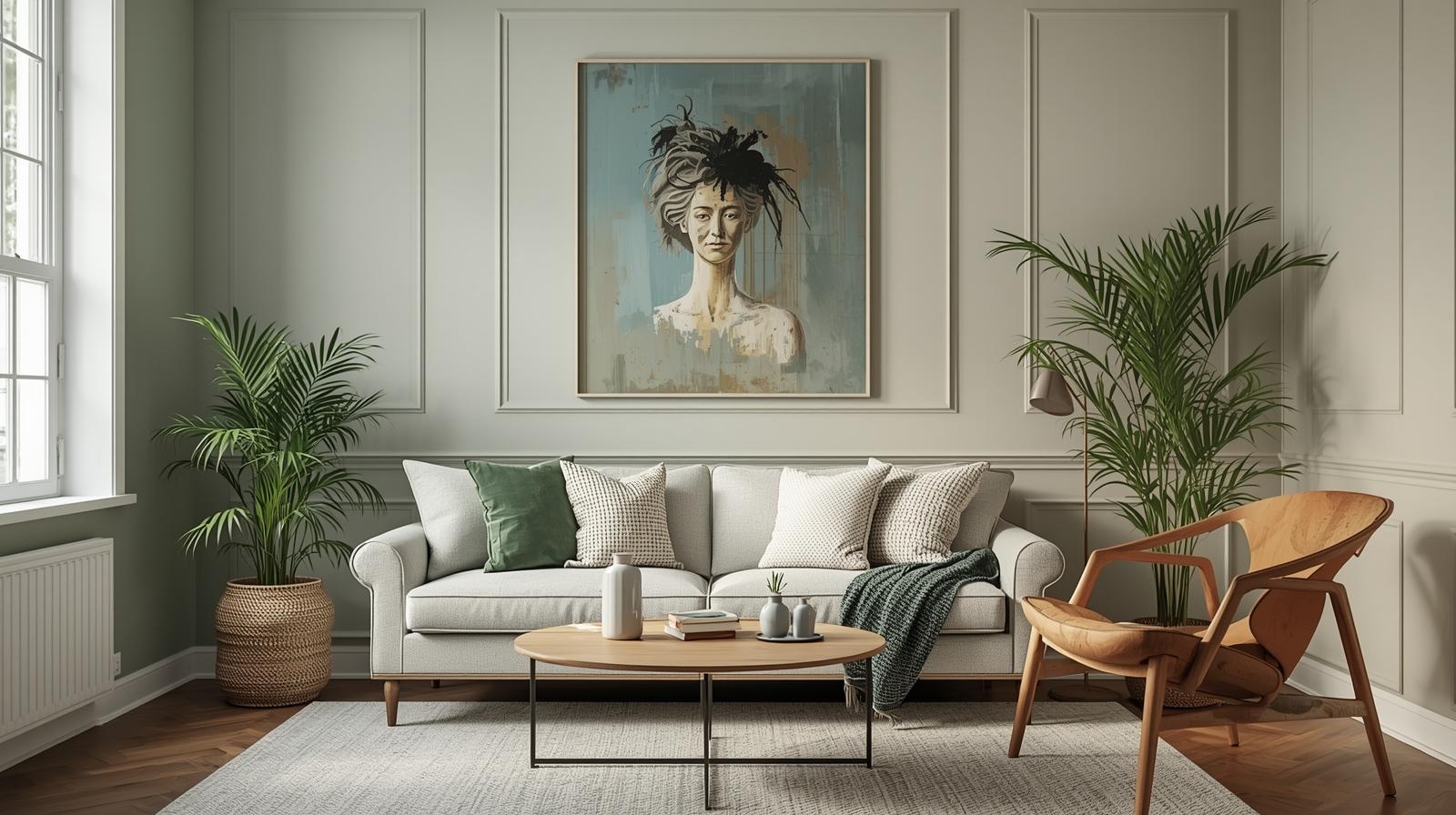 Bureau à domicile aux couleurs neutres et chaudes, tendance 2026, avec finitions soignées par Artisan Peintre 40 & 64 près de Mont-de-Marsan.