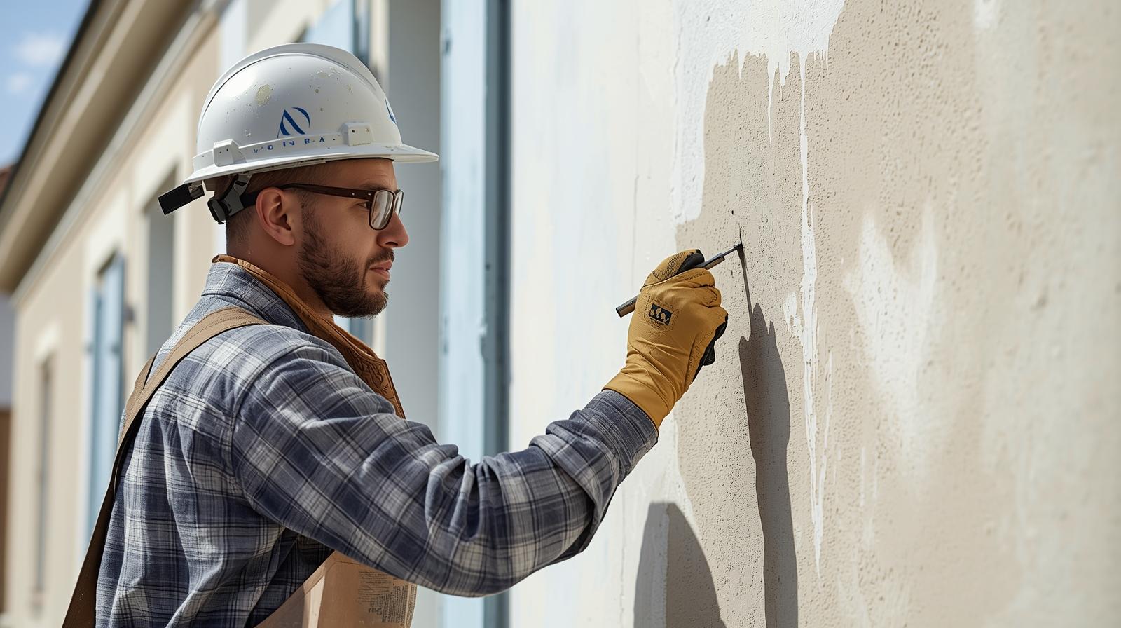 Travaux de peinture microporeuse sur des volets en bois typiques des Landes pour une protection durable contre les UV.