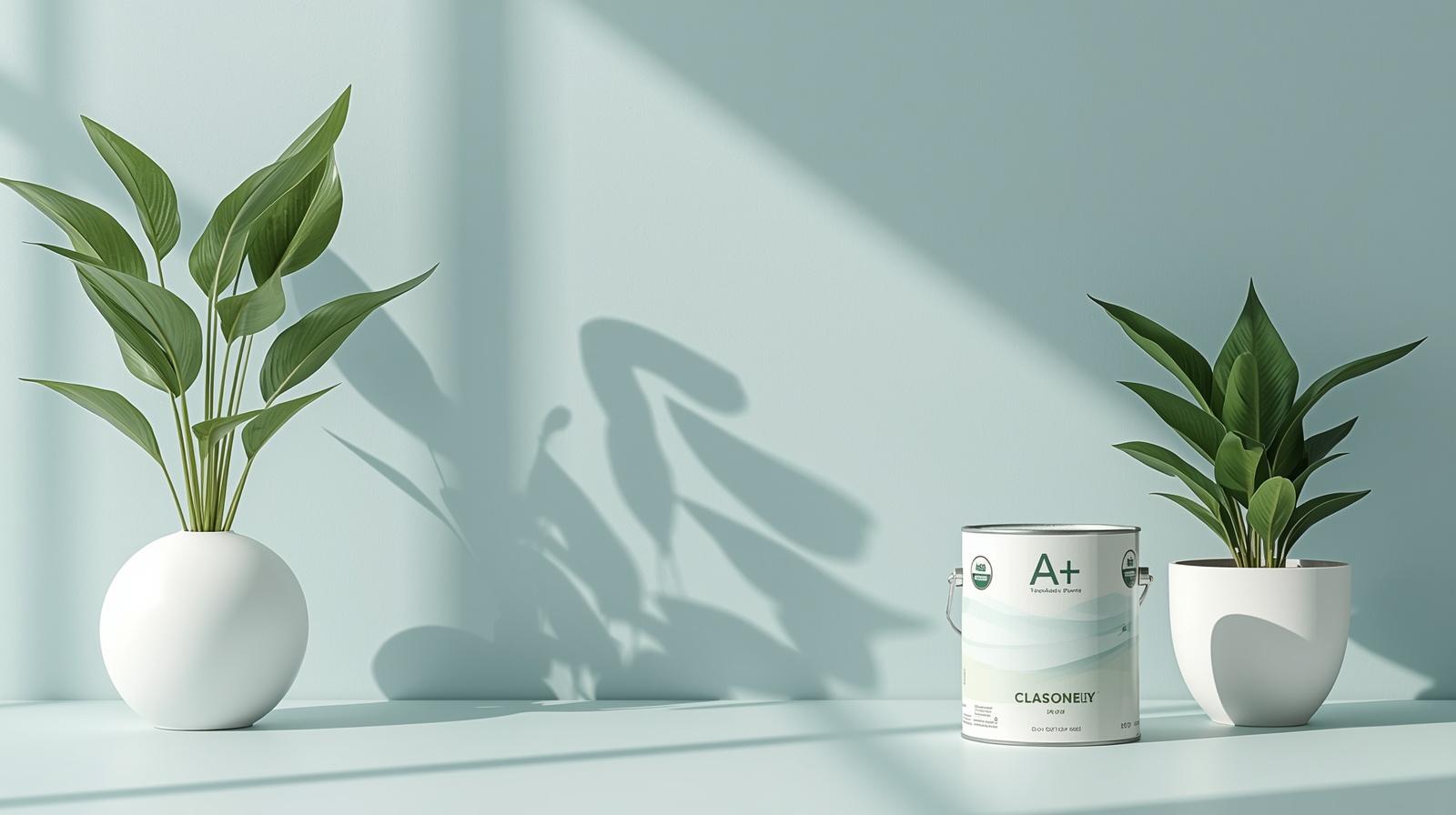 Application d'une peinture biosourcée et dépolluante classe A+ dans une chambre d'enfant pour une qualité de l'air saine.
