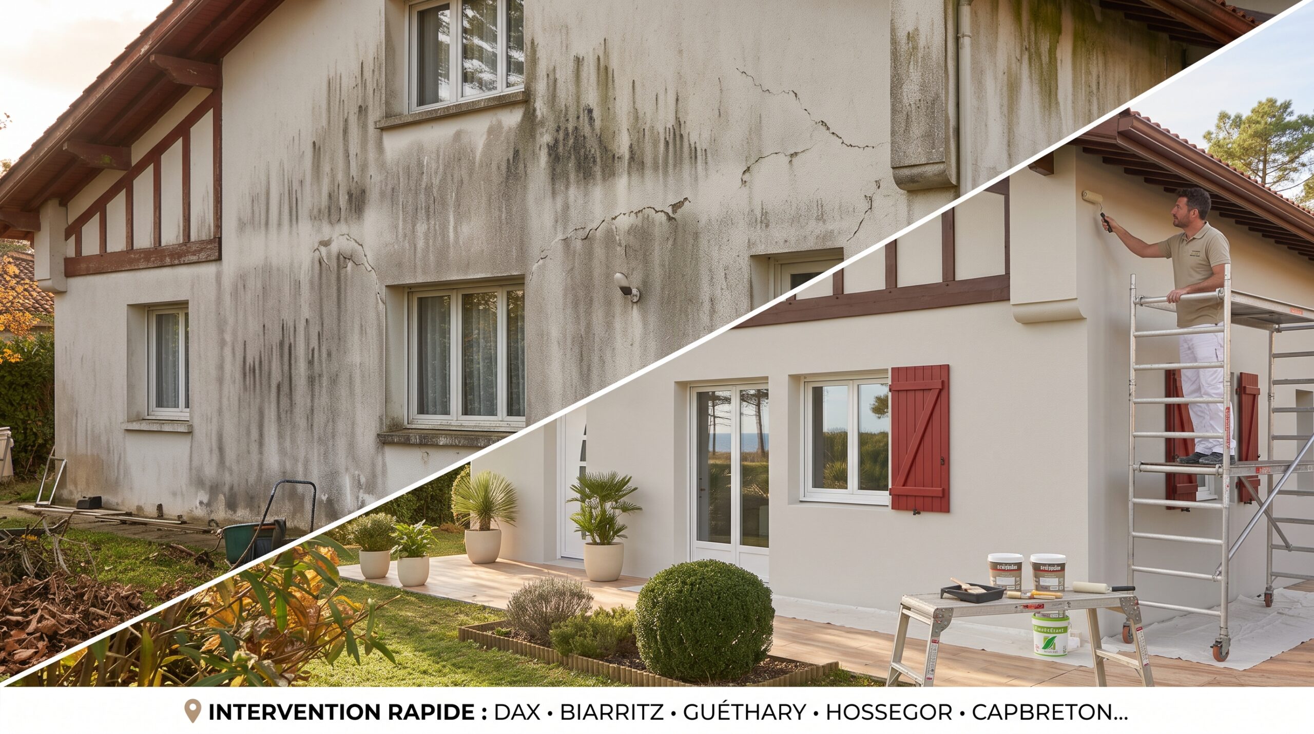 Peintre en Bâtiment à Labenne (40530) : Artisan peintre en bâtiment réalisant des travaux de peinture intérieure éco-responsable et rénovation dans une maison à Labenne.
