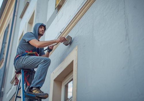 Artisan Peintre à Bayonne : Salon rénové à Bayonne avec peinture mate bleu nuit par un artisan peintre pro.
